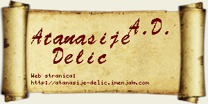 Atanasije Delić vizit kartica